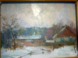 Картина-пейзаж "Зимняя улица", 1989 г., фото №2
