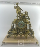 Бронзовые винтажные часы на мраморной подставке арт. 029, фото №2