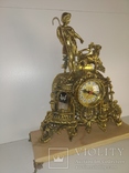 Бронзовые винтажные часы на мраморной подставке арт. 029, фото №4