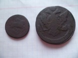 Лот монет 18 века. ( 5 копеек и 1 копейка 1760 г.г.), фото №4