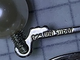 Серебряное винтажное колье из белых бусин, фото №11