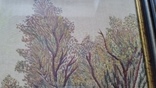 Стара картина, ручна вишивка гладдю 68х54 см, фото №10
