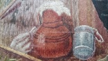 Стара картина, ручна вишивка гладдю 68х54 см, фото №12