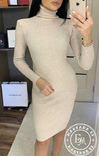 Ciepłe sukienka golf beżowy rozmiar S/M, numer zdjęcia 2