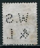 1883 Великобритания королева Виктория 1,1/2р перфин, фото №3