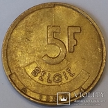 Бельгія 5 франків, 1988 BELGIE, фото №2