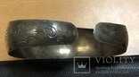 Старинный серебряный женский браслет с камнем, фото №5