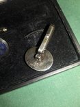 Запонки Montblanc Glass Inlay оригинальные дорогие винтаж серебро и драгоценный камень, фото №5