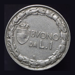 Италия 1 лира 1928, фото №3