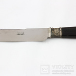 Набор столовых ножей 12 шт. серебро,черное дерево, фото №4