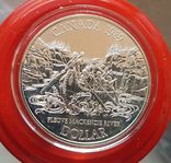Канада 1 доллар 1989 г. Серебро. Река Маккензи., фото №2