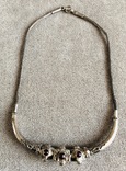 Старинное серебряное колье с гранатами (серебро 925 пр, вес 46 гр), фото №2
