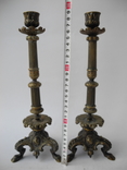 Большие Парные бронзовые подсвечники на копытах ( Европа 19 век ), фото №9
