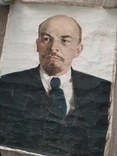 Ленин портрет на холсте СССР 91*68см, фото №6