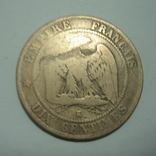 Франция 10 сантимов 1862 года.  К, фото №6