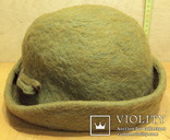 Фетровая-тёплая,шляпка женская из СССР фирмы Ладога, фото №6