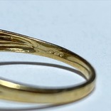 Золотое кольцо с сапфиром и бриллиантами, фото №5