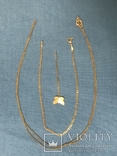 Золотой набор браслет, цепочка и серьга, фото №2