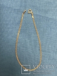 Золотой набор браслет, цепочка и серьга, фото №4
