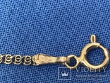 Золотой набор браслет, цепочка и серьга, фото №5
