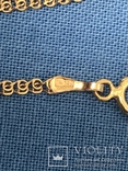 Золотой набор браслет, цепочка и серьга, фото №6