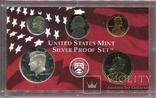 США 10 центов (дайм) 2002 ,,S,,ПРУФ серебро из набора, фото №3