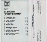 La Bouche (Sweet Dreams) 1995. (МС). Кассета. Ilon. Germany. Techno, фото №7