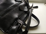 Новый черный рюкзак из плотной кожи, фото №12