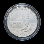 1 Dolar 2009 200 lat od urodzin Louisa Braille \' a, STANY zjednoczone PROOF, numer zdjęcia 3