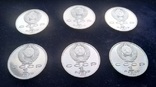Набор монет СССР 1 рубль, 1992г.,XXV 0лимпийские игры, Барселона, 6 шт., Proof, фото №3