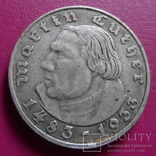2 марки 1933  Мартин Лютер серебро  (S.2.1)~, фото №2