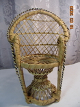 Миниатюрное плетеное кресло. ручная работа., фото №2
