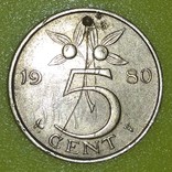 Нидерланды 5 центов 1980 год, фото №5