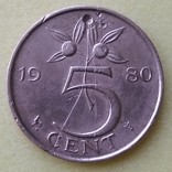 Нидерланды 5 центов 1980 год, фото №6
