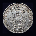 Великобритания шиллинг 1941 серебро, фото №3