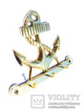 Вешалка - Ключница - морской якорь - 15,7 х 13 см . бронза, фото №4
