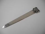 Винтажный нож для писем подписной ( серебро 800 пр , вес 72 гр ), фото №2