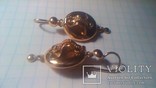 Сережки золоті Рижські фонарики СССР, фото №5
