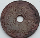 Французский Индокитай 1 цент 1938 год, фото №2