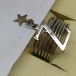 Кольцо с буквой Z и подвеской - звездочка, фото №2