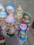 Дед Мороз и Снегурочка,  снеговик, коллекция из резины, фото №4
