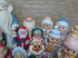Дед Мороз и Снегурочка,  снеговик, коллекция из резины, фото №5