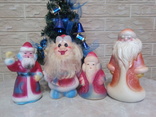 Дед Мороз и Снегурочка,  снеговик, коллекция из резины, фото №11