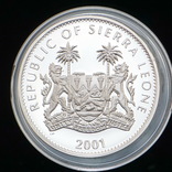 10 Долларов 2001 Носорог / Большая Африканская Пятерка Сафари, Сьерра Леоне Позолота, фото №3