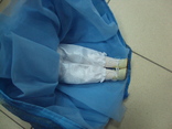 Фарфоровая кукла в голубом платье 43 см, фото №9