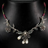 Ожерелье с жемчугом и цветными турмалинами, фото №4