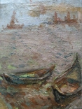 "Лодки" к.м.30х20 см., Лариса Жданова (1937-2017), фото №2