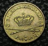 Дания, 3 скиллинга 1842 год серебро, фото №3
