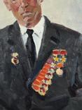 Людвик В. Портрет ветерана 48х33 см. картон, масло 1979 г., фото №5