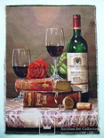 Гобелен Натюрморт с вином 40х57 см., фото №3